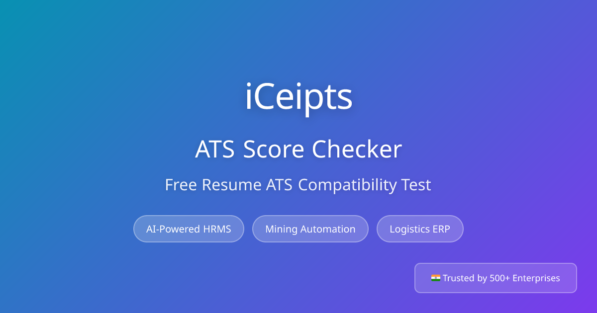 ATS Score Checker Free | Resume ATS Compatibility Test Online | Iceipts ...